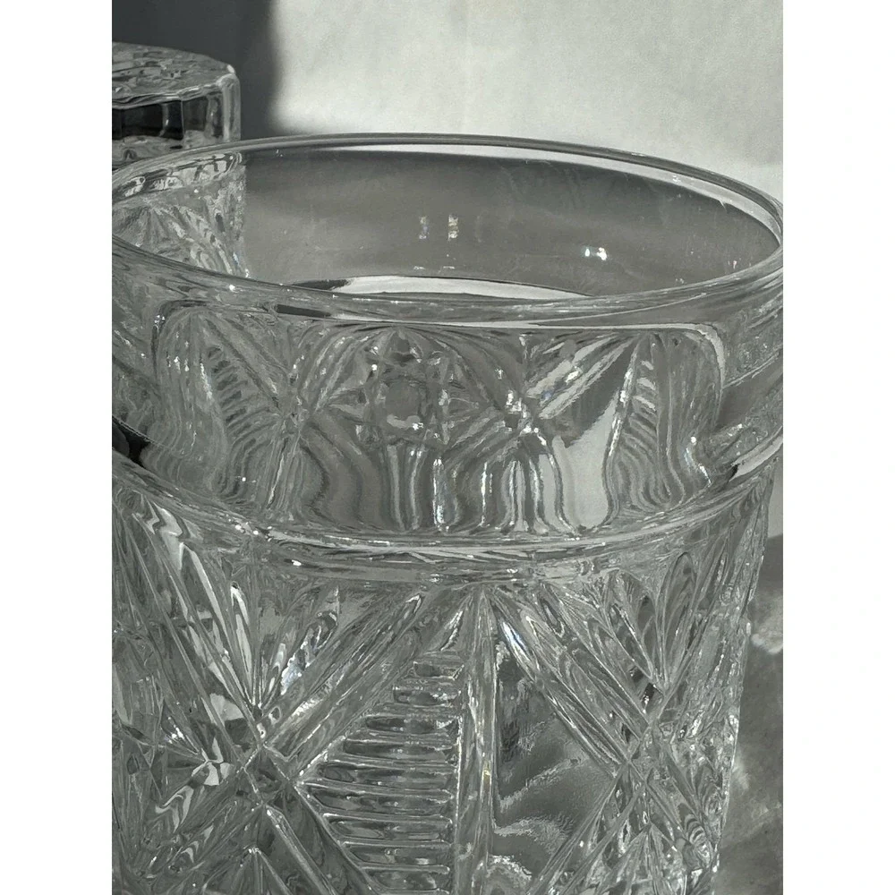Oxford Crystal 2 PC Bohemia 24% Cut Crystal Double Old Fashioned Glass Polter